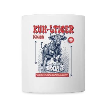 Witziges Gourmetfreunde Shirt im Kuh Style - Tasse - Weiß - Vorne