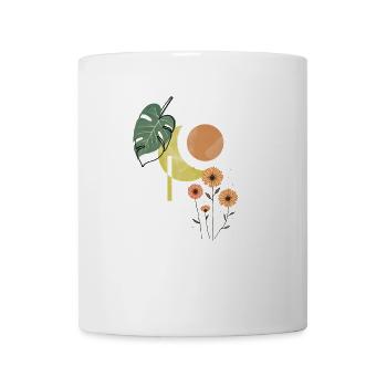 Monstera Moon Sun Floral Harmony - Mug - white - Front
