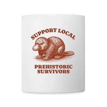 Soutenez les survivants préhistoriques locaux de l’ornithorynque - Mug blanc - blanc - Devant