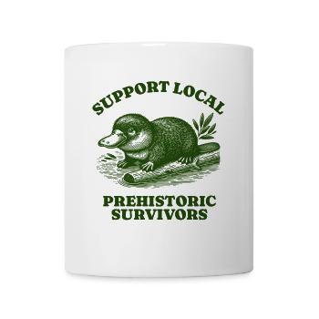 Soutenez les survivants préhistoriques locaux de l’ornithorynque - Mug blanc - blanc - Devant