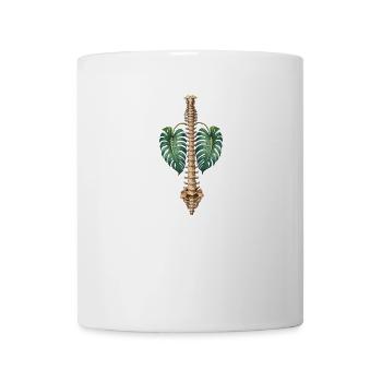 Spine and Monstera Botanical Anatomy - Mug - white - Front