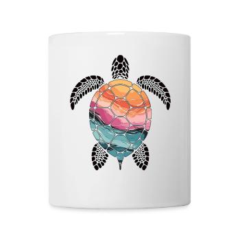 Turtle with Waves - Colors of the Ocean - Mug - white - Front