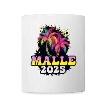 Malle 2025 Urlaub Palmen - Tasse - Weiß - Vorne