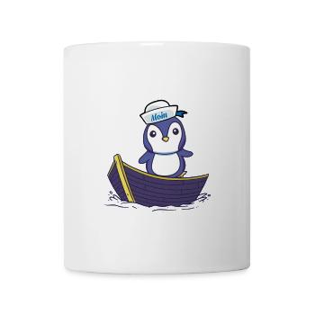 Enfant Enfants Bateau Marin Marin Pingouin - Mug blanc - blanc - Devant