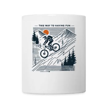 Aventure à vélo Montagne Plaisir - Mug blanc - blanc - Devant