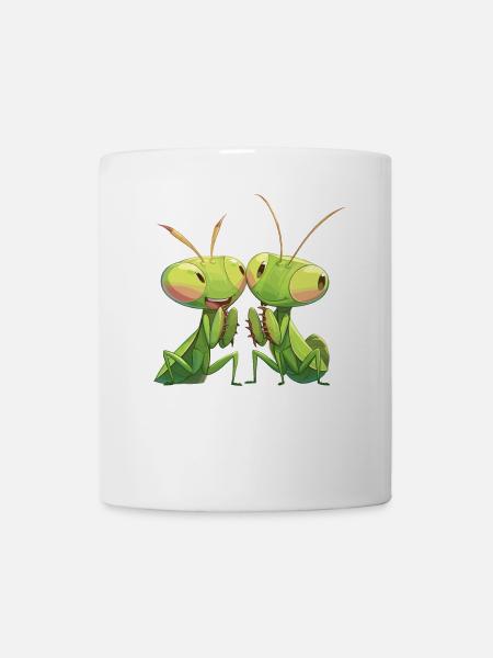 Gottesanbeterinnenen Gottesanbeterin - Tasse - Weiß