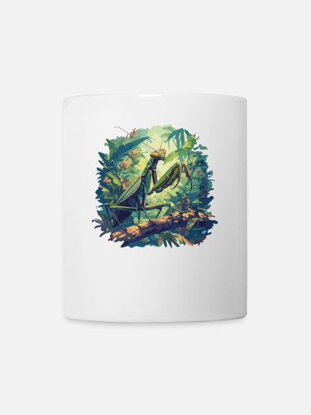 Gottesanbeterinnenen Gottesanbeterin - Tasse - Weiß