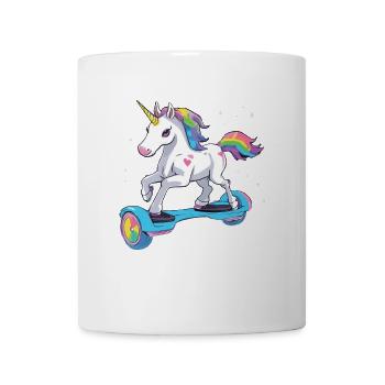 La vie de licorne est meilleure si vous faites du hoverboard - Mug blanc - blanc - Devant