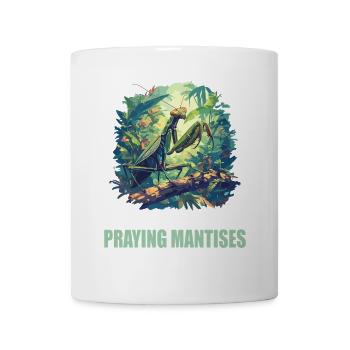 Gottesanbeterinnenen Gottesanbeterin - Tasse - Weiß - Vorne