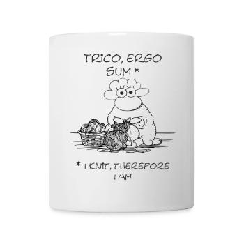I think, therefore i am Schaf für Handarbeitsfans - Tasse - Weiß - Vorne