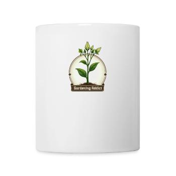 Gardening Addict Plant Emblem - Mug - white - Front