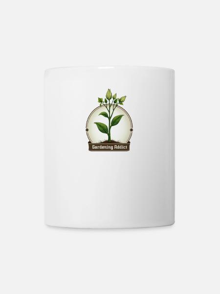 Gardening Addict Plant Emblem - Kopp - hvit