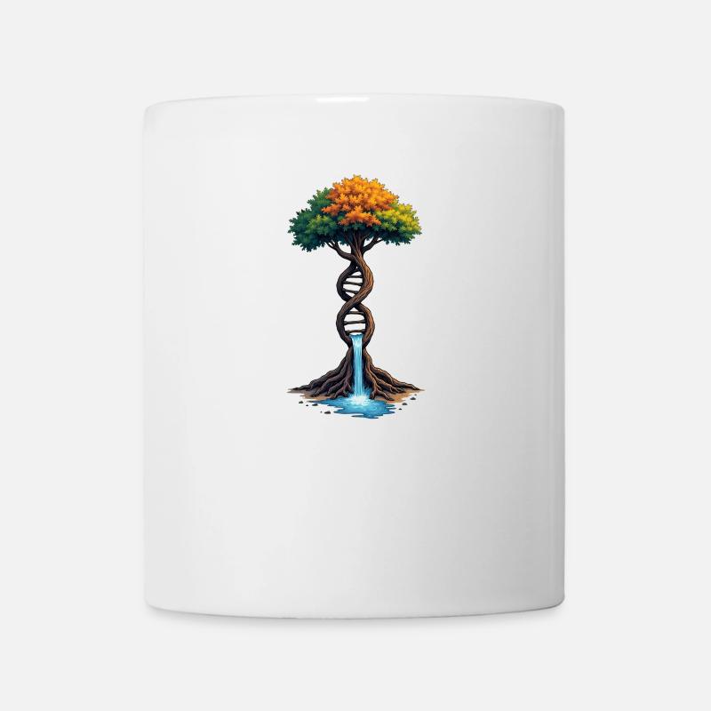 Cascade de l’arbre de vie de l’ADN - Mug blanc - blanc