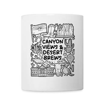 Vues sur le canyon et bières du désert – Arizona - Mug blanc - blanc - Devant