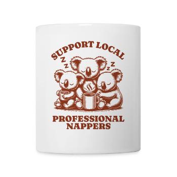 Soutenez les siestes professionnelles locales Funny Koala - Mug blanc - blanc - Devant