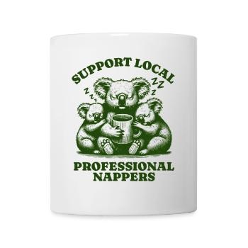 Soutenez les siestes professionnelles locales Funny Koala - Mug blanc - blanc - Devant