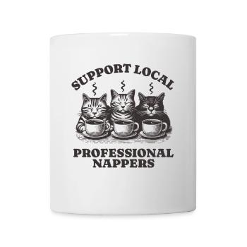 Support Local Professional Nappers Funny Cat - Mug - white - Front