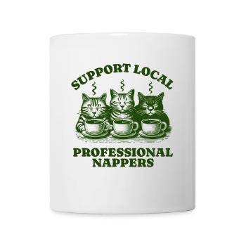 Support Local Professional Nappers Funny Cat - Mug - white - Front