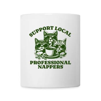 Support Local Professional Nappers Funny Cat - Mug - white - Front
