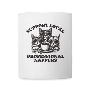 Support Local Professional Nappers Funny Cat - Mug - white - Front