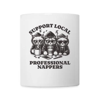 Support Local Professional Nappers Funny Cat - Mug - white - Front