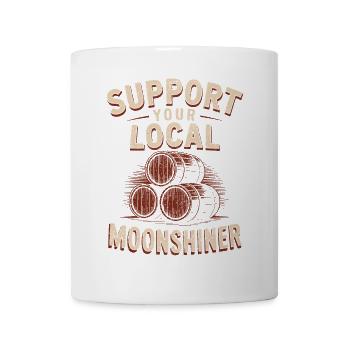 Soutenez votre alcool maison Moonshiner local - Mug blanc - blanc - Devant