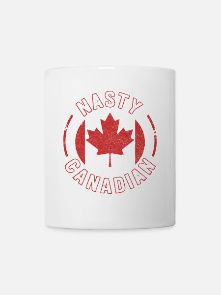 Böse Kanadier Lustig Kanada Ahorn Ellbogen Hoch - Tasse - Weiß