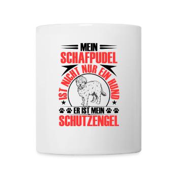 Schafpudel ist mein Schutzengel Hütepudel - Tasse - Weiß - Vorne