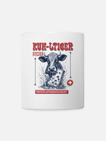 Swiss Power Shirt: Kuh im Käsezauber - Tasse - Weiß
