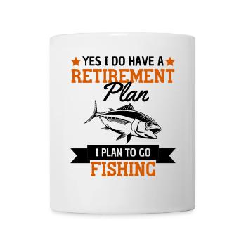 Drôle de retraité pêcheur retraite dire - Mug blanc - blanc - Devant