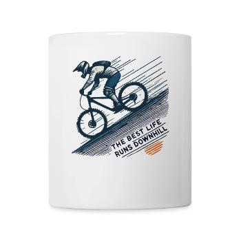 Bicycle Downhill Adventure Retro Style - Mug - white - Front