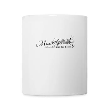 Musik ist die Stimme der Seele - Musiker Design - Tasse - Weiß - Vorne