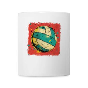 Graphiques de volley-ball - Mug blanc - blanc - Devant