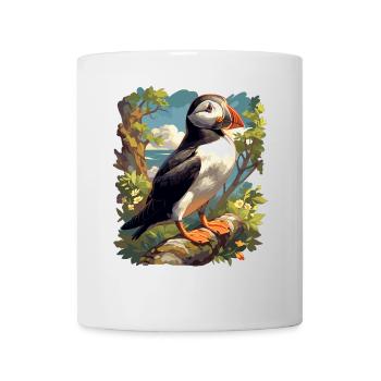 Papageientaucher - Tasse - Weiß - Vorne