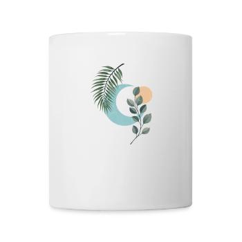 Botanischer Mond Sonne Gelassenheit - Tasse - Weiß - Vorne