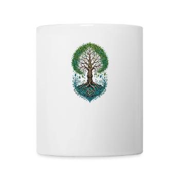 Verzierter Baum des Lebens Wachstum - Tasse - Weiß - Vorne