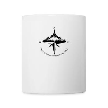 Wander Compass Mountain Zitat - Tasse - Weiß - Vorne