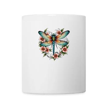 Libelle Blumenkranz - Tasse - Weiß - Vorne