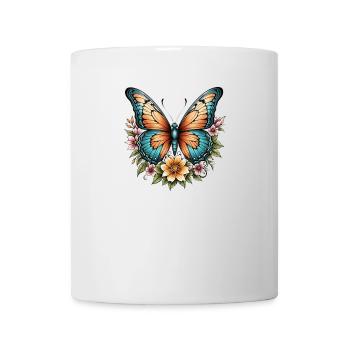 Papillon Floraison Harmonie - Mug blanc - blanc - Devant