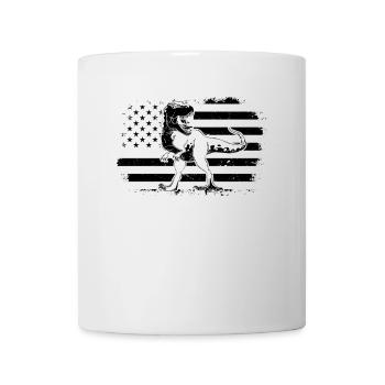 Dinosaure Drapeau US Tyrannosaurus Rex Dino - Mug blanc - blanc - Devant