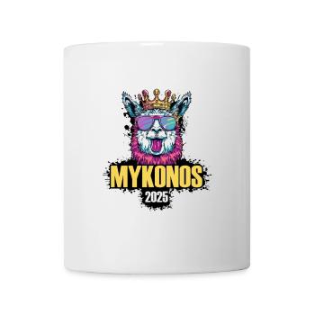 Mykonos 2025 Alpaka Party Urlaub - Tasse - Weiß - Vorne
