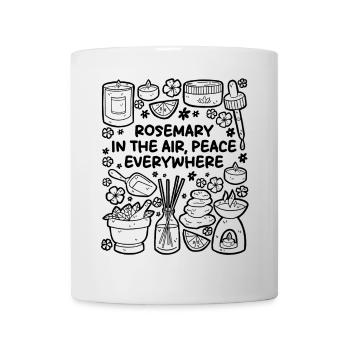 Romarin dans l’air – La paix partout - Mug blanc - blanc - Devant