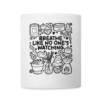 Respirer comme si personne ne regardait – Aromathérapie - Mug blanc - blanc - Devant