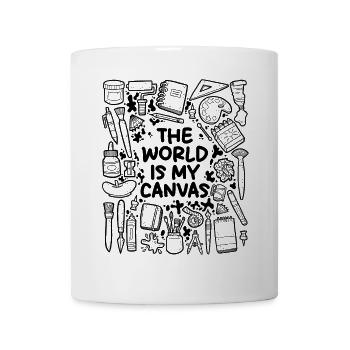The World Is My Canvas – Art & Creativity - Mug - white - Front