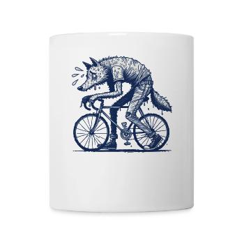 Bicycle Wolf Creative Cycling Design - Mug - white - Front