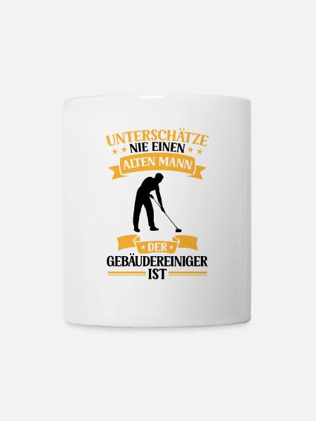 Gebäudereiniger alter Mann Fensterputzer - Tasse - Weiß