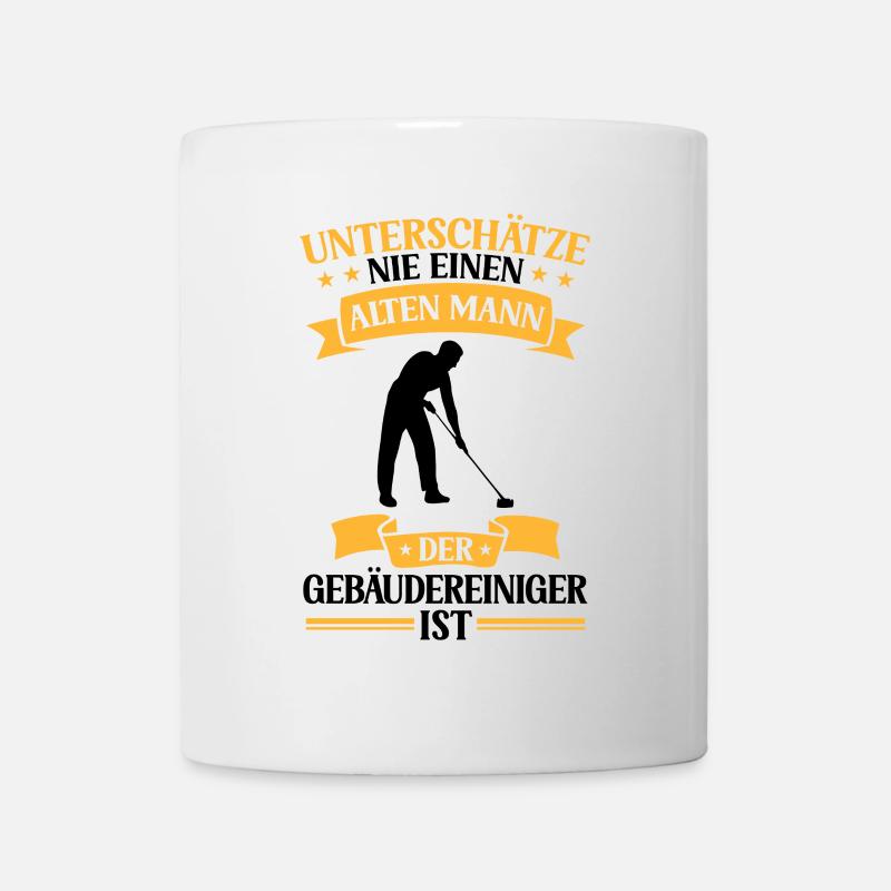 Gebäudereiniger alter Mann Fensterputzer - Tasse - Weiß