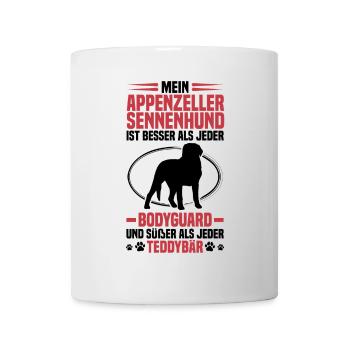 Sennenhund beschützt mich Appenzeller Sennenhund - Tasse - Weiß - Vorne