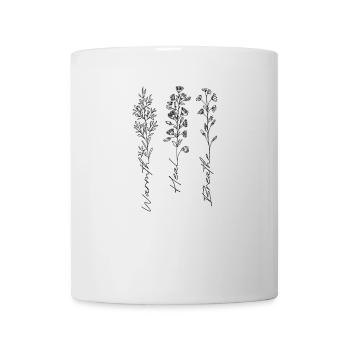 Warmth Heal Floral Line Art - Mug - white - Front