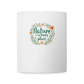 Floral Espoir Mot Art - Mug blanc - blanc - Devant